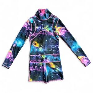 Tutu Blue Girl’s Galaxy Short Swimsuit 6-7